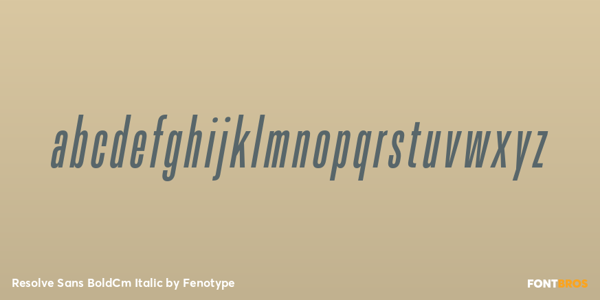 Resolve Sans BoldCm Italic Font Poster #1