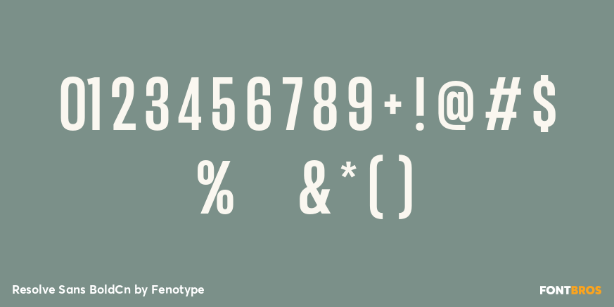 Resolve Sans BoldCn Font Poster #4