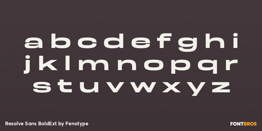 Resolve Sans BoldExt Font Poster #3