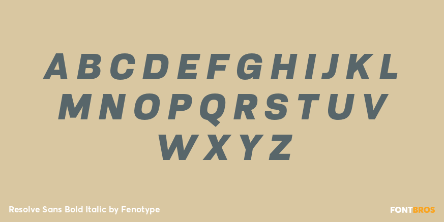 Resolve Sans Bold Italic Font Poster #2