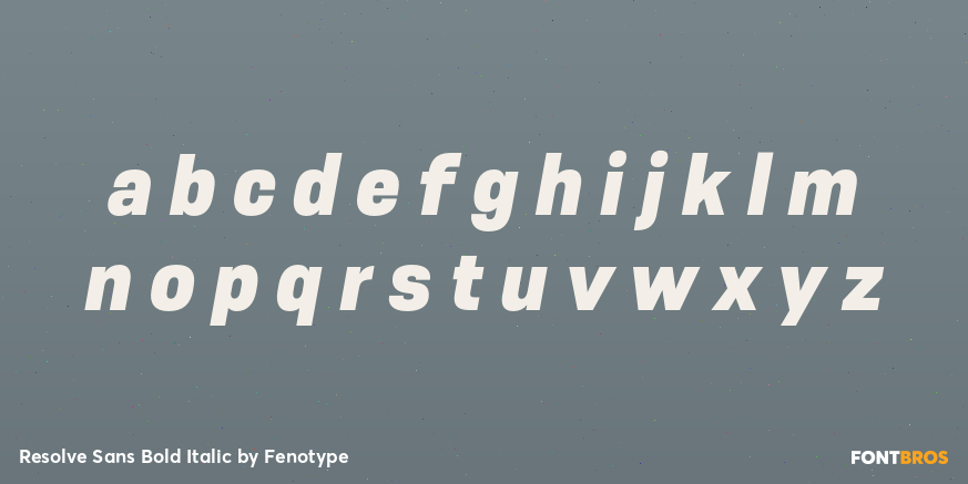 Resolve Sans Bold Italic Font Poster #3