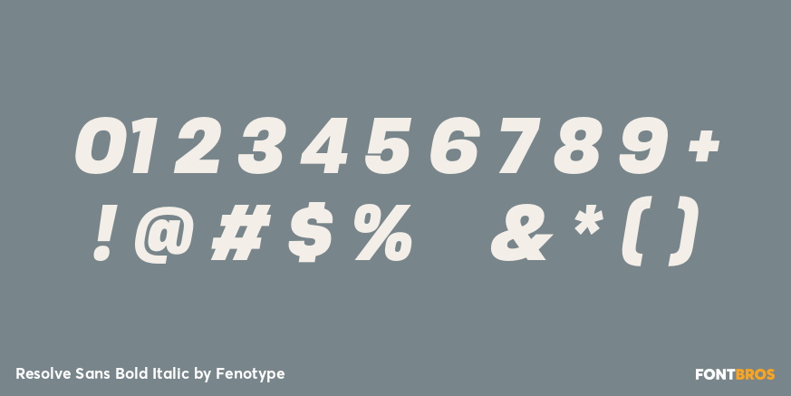 Resolve Sans Bold Italic Font Poster #4