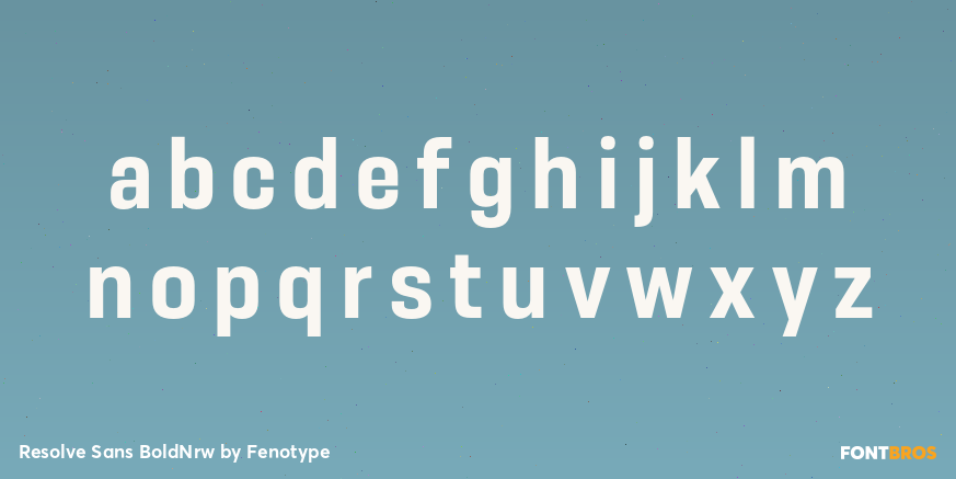 Resolve Sans BoldNrw Font Poster #3