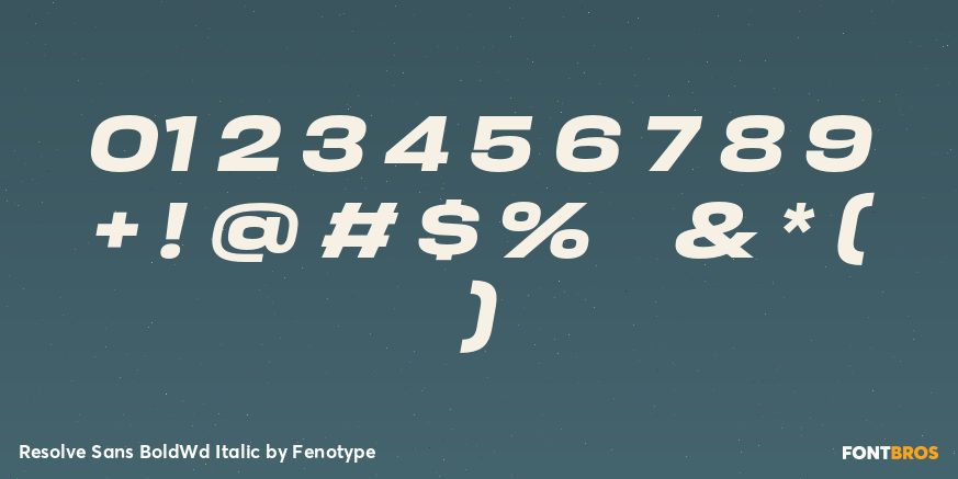Resolve Sans BoldWd Italic Font Poster #4