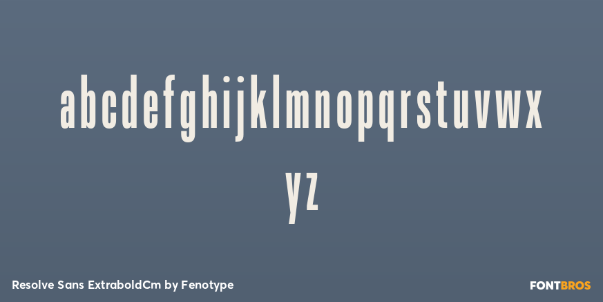 Resolve Sans ExtraboldCm Font Poster #3