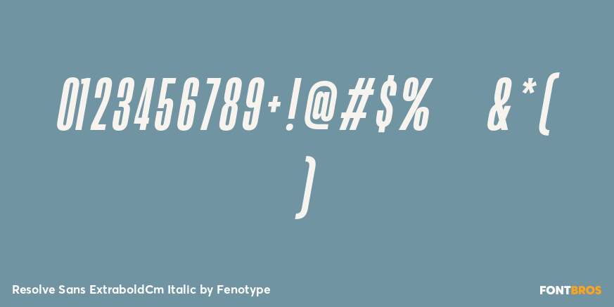 Resolve Sans ExtraboldCm Italic Font Poster #4