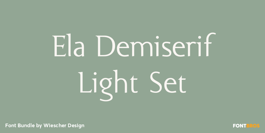 Ela Demiserif Light Set Poster
