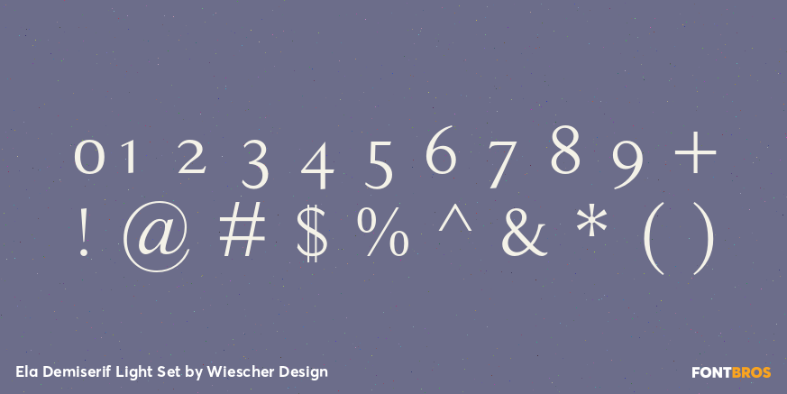 Ela Demiserif Light Set Font Poster #1