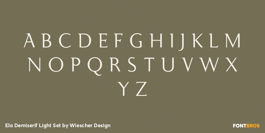 Ela Demiserif Light Set Font Poster #1