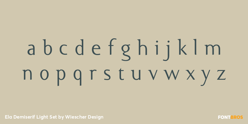 Ela Demiserif Light Set Font Poster #1