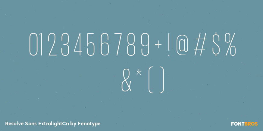 Resolve Sans ExtralightCn Font Poster #1