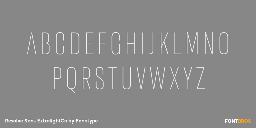 Resolve Sans ExtralightCn Font Poster #1