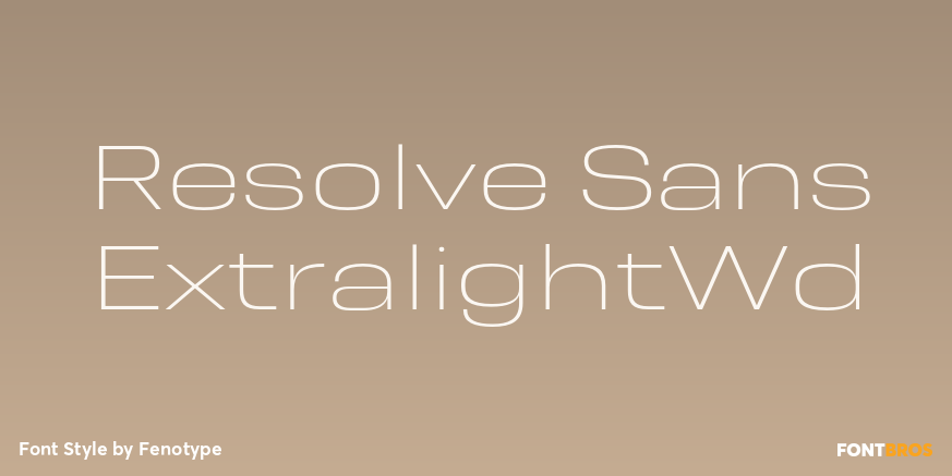 Resolve Sans ExtralightWd Font Poster #1