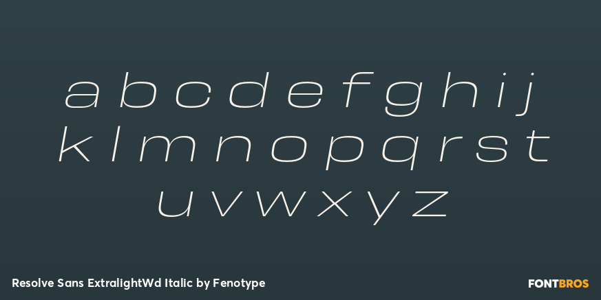 Resolve Sans ExtralightWd Italic Font Poster #3