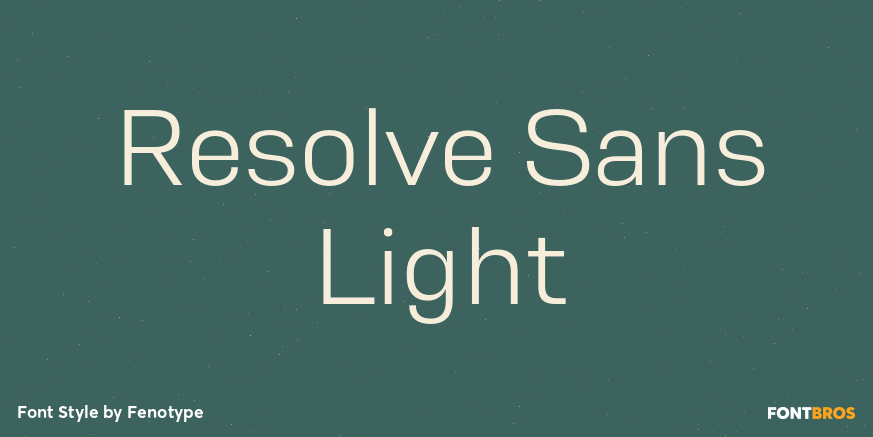 Resolve Sans Light Font Poster #1