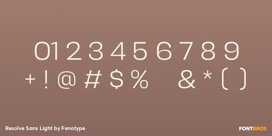 Resolve Sans Light Font Poster #1