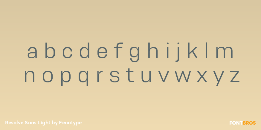 Resolve Sans Light Font Poster #1