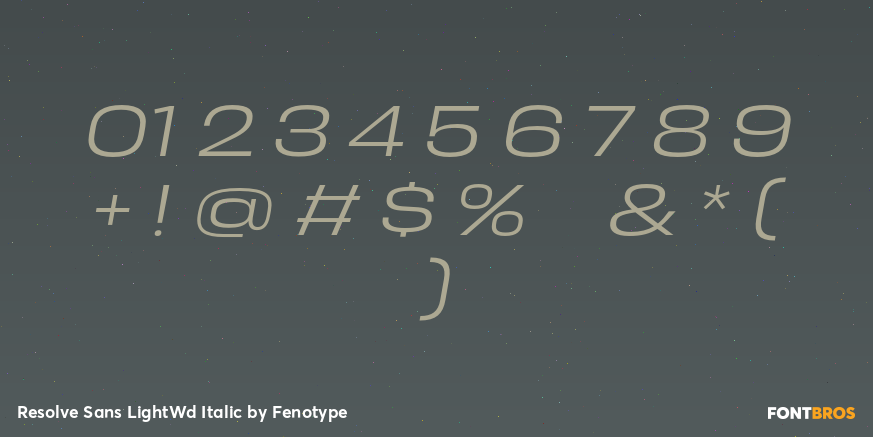 Resolve Sans LightWd Italic Font Poster #4