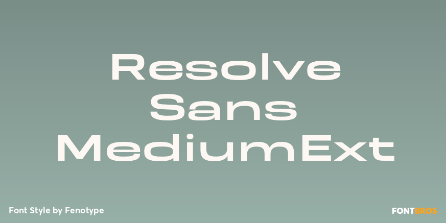 Resolve Sans MediumExt Font Poster #1