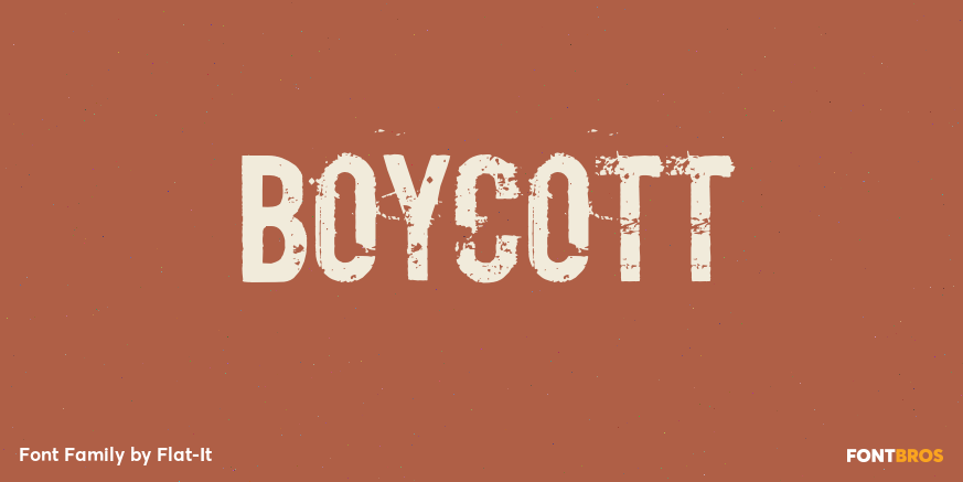 Boycott Font Poster #1