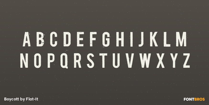 Boycott Font Poster #1