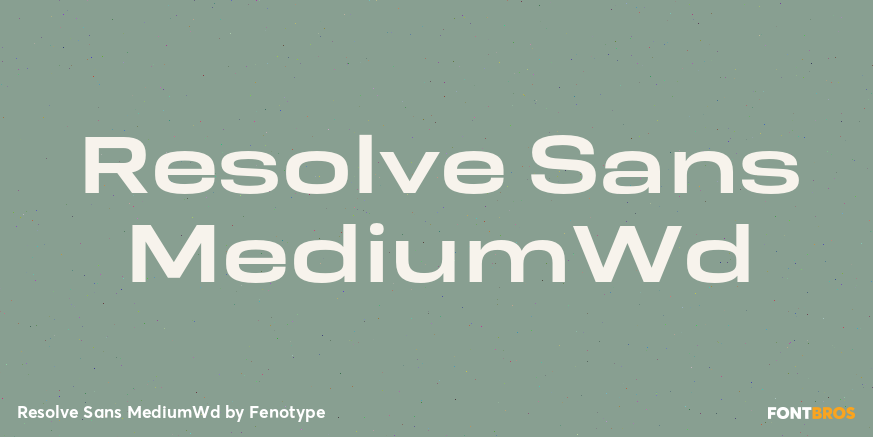 Resolve Sans MediumWd Font Poster #1
