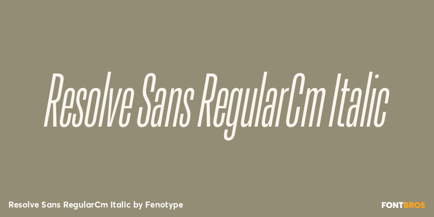 Resolve Sans RegularCm Italic Font Poster #1