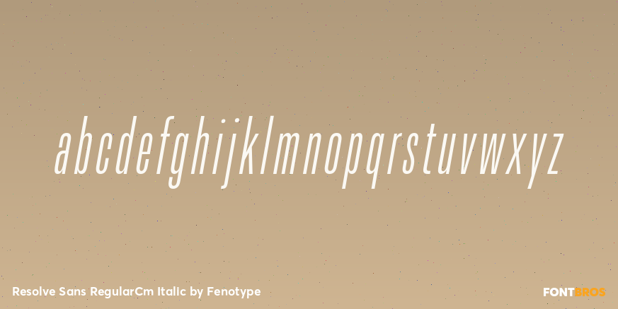 Resolve Sans RegularCm Italic Font Poster #3