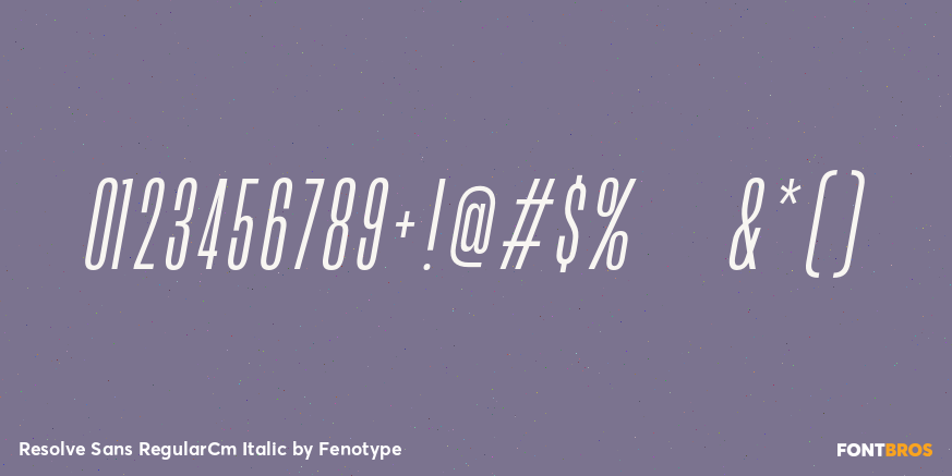 Resolve Sans RegularCm Italic Font Poster #4