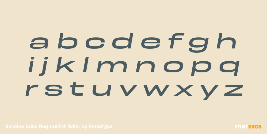Resolve Sans RegularExt Italic Font Poster #3