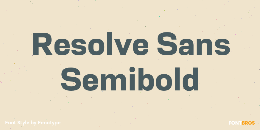 Resolve Sans Semibold Font Poster #1