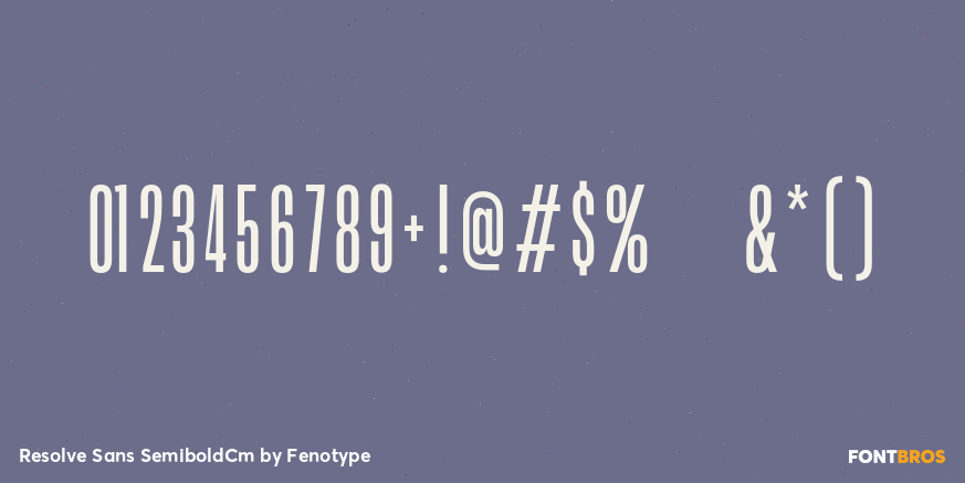 Resolve Sans SemiboldCm Font Poster #1