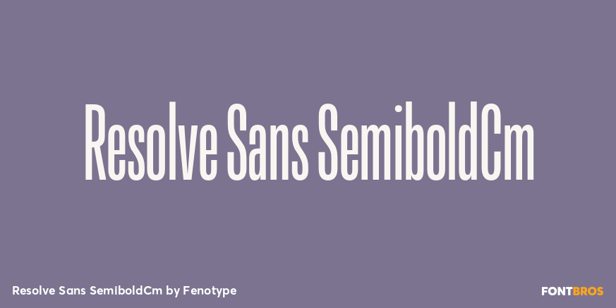 Resolve Sans SemiboldCm Font Poster #1