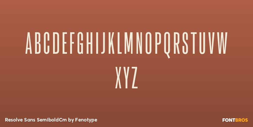 Resolve Sans SemiboldCm Font Poster #2