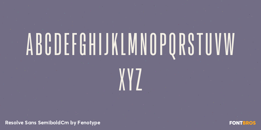 Resolve Sans SemiboldCm Font Poster #1