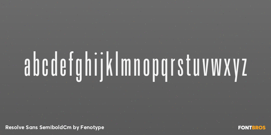 Resolve Sans SemiboldCm Font Poster #1