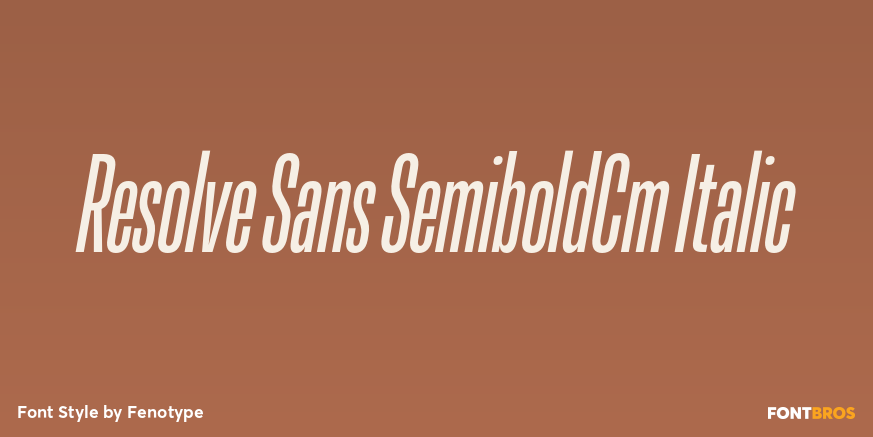 Resolve Sans SemiboldCm Italic Font Poster #1