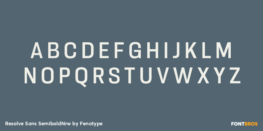 Resolve Sans SemiboldNrw Font Poster #2
