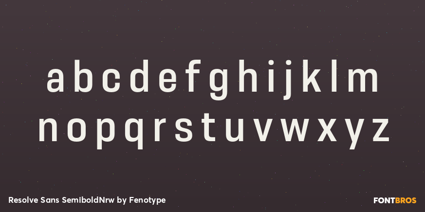 Resolve Sans SemiboldNrw Font Poster #3