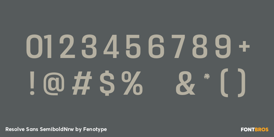 Resolve Sans SemiboldNrw Font Poster #4