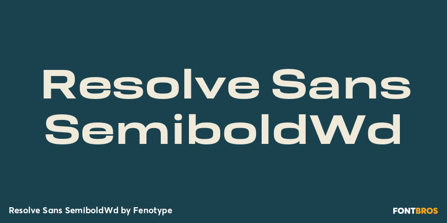 Resolve Sans SemiboldWd Font Poster #1