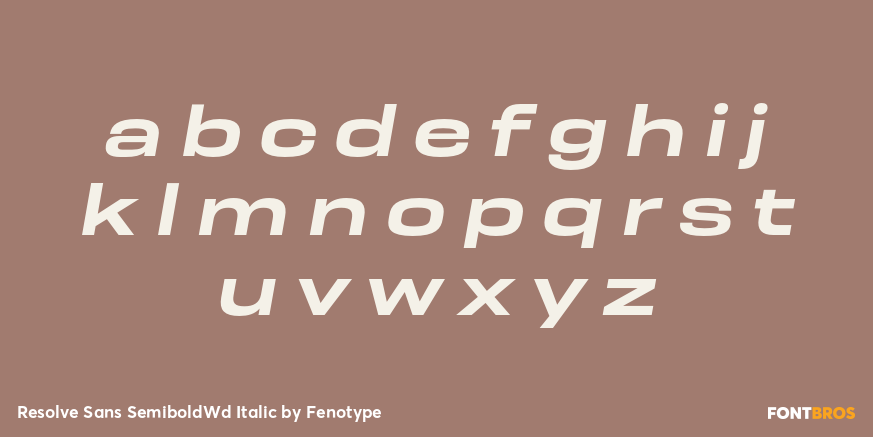 Resolve Sans SemiboldWd Italic Font Poster #3