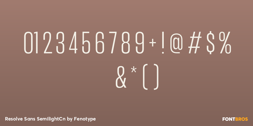Resolve Sans SemilightCn Font Poster #4