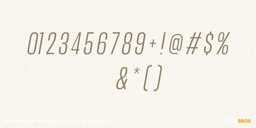 Resolve Sans SemilightCn Italic Font Poster #4