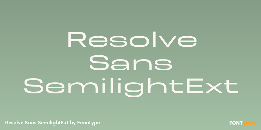 Resolve Sans SemilightExt Poster