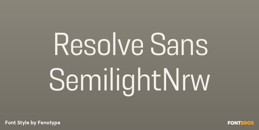 Resolve Sans SemilightNrw Poster