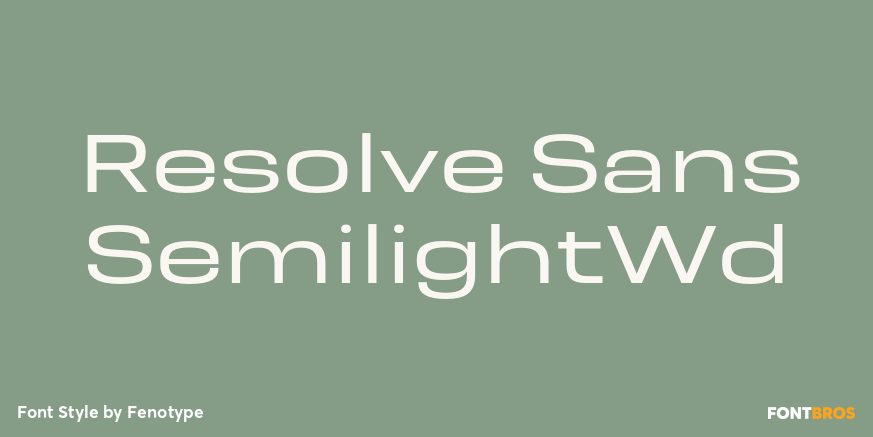 Resolve Sans SemilightWd Poster