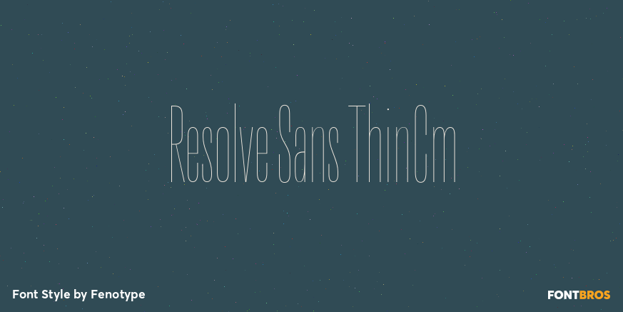 Resolve Sans ThinCm Font Poster #1