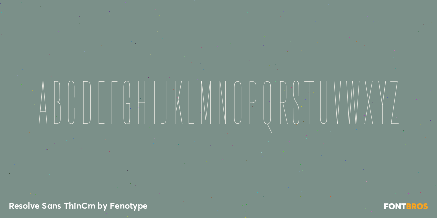 Resolve Sans ThinCm Font Poster #2