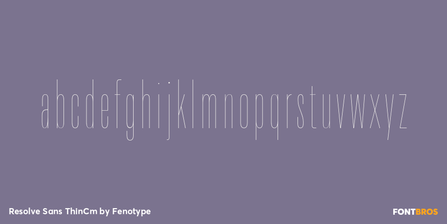 Resolve Sans ThinCm Font Poster #3